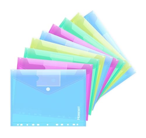 A4 Dokumentenmappen Set (20 Stück) | Transparente PP-Aktenhüllen mit Druckverschluss & Beschriftungsfeld | Für Archivierung, Reisepässe & wichtige Unterlagen von Beutrain