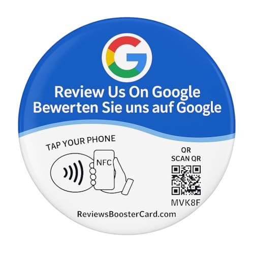 Google Aufkleber mit QR und NFC | Signs Bewertung NFC und QR Code | 1 runde Einheit | Google Review | Bewertungen in 1 Klick | Erhöht die Bewertungen in Google Your Business Google Aufkleber mit QR und NFC | Signs Bewertung NFC und QR Code | 1 runde Einheit | Google Review | Bewertungen in 1 Klick | Erhöht die Bewertungen in Google Your Business von BewertungenBoosterCard