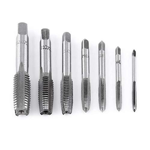 7pcs Tapping Tool Set, Bewinner Metrisches Gewinde-Gewindebohrwerkzeug aus Stahl M3, M4, M5, M6, M8, M10, M12 Gewindebohrer zum Erstellen von Gewinden auf Holz, Kunststoff, Aluminium 7pcs Tapping Tool Set, Bewinner Metrisches Gewinde-Gewindebohrwerkzeug aus Stahl M3, M4, M5, M6, M8, M10, M12 Gewindebohrer zum Erstellen von Gewinden auf Holz, Kunststoff, Aluminium von Bewinner