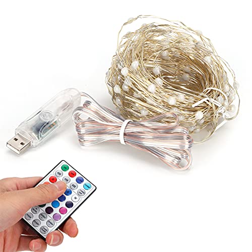 LED Lichterkette, 16 Farben 200 LEDs Lichterkette, Kupferdraht RGB Dekorlampe 20 M / 65,6 Ft für DIY Hochzeit Schlafzimmer Terrasse Weihnachten LED Lichterkette, 16 Farben 200 LEDs Lichterkette, Kupferdraht RGB Dekorlampe 20 M / 65,6 Ft für DIY Hochzeit Schlafzimmer Terrasse Weihnachten von Bewinner