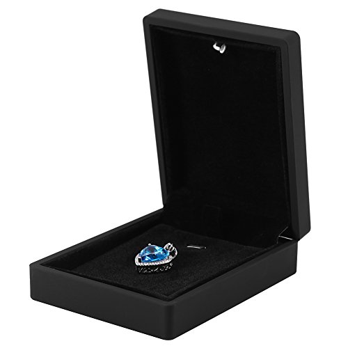 Schmuckschatulle LED beleuchtet Ring/Anhänger/Armband Schmuck Vitrine Geschenk Schmuck Aufbewahrungsbox Aufbewahrungskoffer Trays für Ringe, Ohrringe, Halsketten Geschenk für Mädchen Mutter (#2) von Bewinner