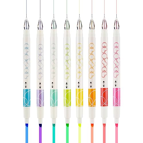 Bewudy Dual Tips Textmarker, 8 Farben Ästhetische Textmarker Pastell, Gelschreiber Mehrfarbig Fineliner Meißelspitze Schlanke Textmarker Doppelspitzen Pastellmarker für Kinder Erwachsenenschulbüro Bewudy Dual Tips Textmarker, 8 Farben Ästhetische Textmarker Pastell, Gelschreiber Mehrfarbig Fineliner Meißelspitze Schlanke Textmarker Doppelspitzen Pastellmarker für Kinder Erwachsenenschulbüro von Bewudy