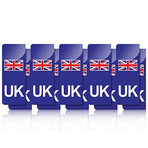 Bexdug 10pcs UK Magnetic Car Stickers, UK Magnetic Car Stickers, Adhesive Flag Stickers for Vehicles, White/Yellow Union Jack Sticker Car Stickers, 1.57 X 3.93inch von Bexdug