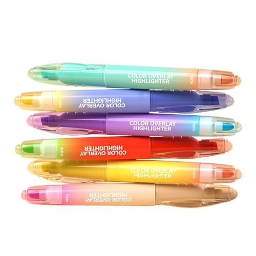 Bexdug Doppelseitiger Textmarker, 6 x farbige Marker, kein Verlaufen, glattes Schreiben, doppelseitige Stifte zum Ausmalen, Unterstreichen, Hervorheben Bexdug Doppelseitiger Textmarker, 6 x farbige Marker, kein Verlaufen, glattes Schreiben, doppelseitige Stifte zum Ausmalen, Unterstreichen, Hervorheben von Bexdug