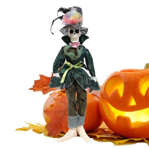 Bexdug Gothic-Puppen, Gruselpuppen, Horror Skelett Puppe Halloween Geist Figur, Halloween Stoffpuppe Spielzeug Gothic Ornamente für House Studio Home Halloween Party Bexdug Gothic-Puppen, Gruselpuppen, Horror Skelett Puppe Halloween Geist Figur, Halloween Stoffpuppe Spielzeug Gothic Ornamente für House Studio Home Halloween Party von Bexdug