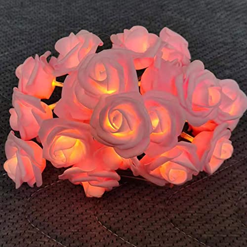 Bexdug LED rosa Rosenlichter, Rosa Blumenlichterketten, Batterie-weiße Blumen-Funkeln- -Schaum-Laterne für Heiratsantrag-Requisiten Bexdug LED rosa Rosenlichter, Rosa Blumenlichterketten, Batterie-weiße Blumen-Funkeln- -Schaum-Laterne für Heiratsantrag-Requisiten von Bexdug