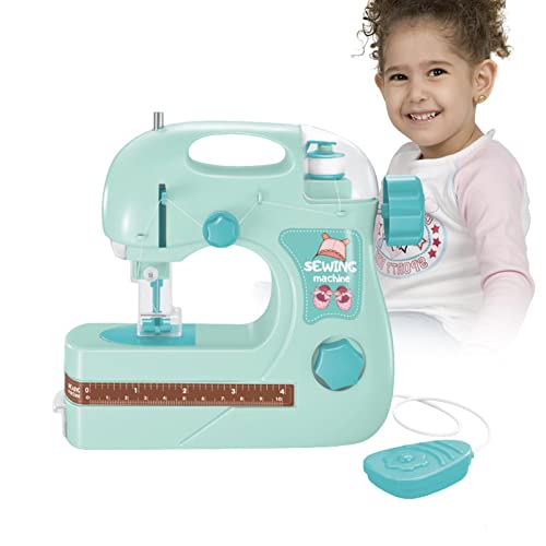 Bexdug -Nähmaschine, Kinder-Nähmaschine, tragbare Nähmaschinen für Anfänger, Mädchen, Jungen, Nähmaschine mit Handbuch, Tuch, Nadeleinfädler, Lineal von Bexdug