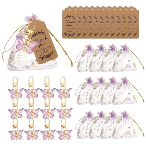 Bexdug Schmetterlings-Schlüsselanhänger für Damen, Schlüsselanhänger mit Schmetterlingsform, Partyzubehör, leicht, Schlüsselanhänger für Männer, Frauen, , Mädchen, Teenager, Jugendliche von Bexdug