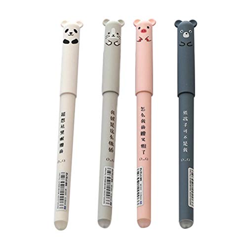 Bexdug Süße Schulsachen Coole Sachen4 Süße Schweine Panda Löschbaren Gel Stift Cartoon Löschbar Leicht Zu Reiben Rub Gel Stift Süße Kugelschreiber von Bexdug