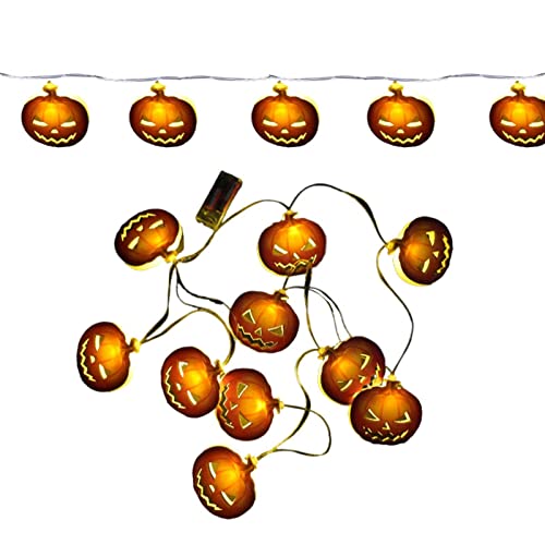 Bexdug Halloween-Kürbis-Hexe- -Schnur-Lichter,6,5 Fuß Halloween Beleuchtete Kürbisse Hexen Fledermäuse 10 LEDs Dekorationen - Batteriebetriebenes Halloween Indoor Outdoor Decor Supplies Bexdug Halloween-Kürbis-Hexe- -Schnur-Lichter,6,5 Fuß Halloween Beleuchtete Kürbisse Hexen Fledermäuse 10 LEDs Dekorationen - Batteriebetriebenes Halloween Indoor Outdoor Decor Supplies von Bexdug