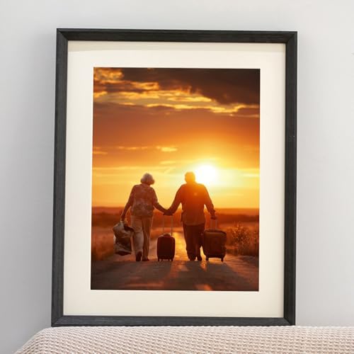 Beydodo Bilderrahmen Holz 30.5x40.6 CM Schwarz Einzeln, Holzrahmen Schwarz Rechteckig Bilderrahmen für Wanddeko Blumenstrauß, Fotos und Kunstwerke von Beydodo