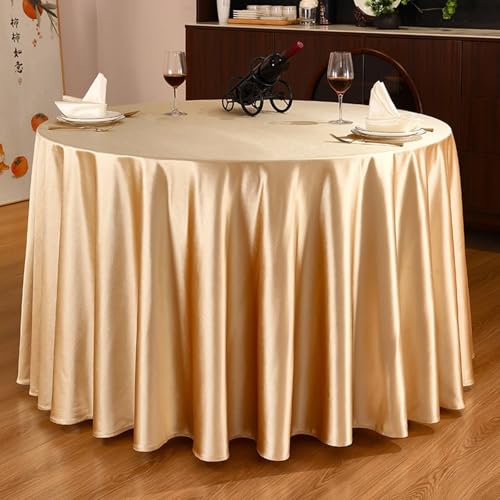 Beydodo Tischdecke Satin Rund 300, Tischtuch Abwaschbar Hochzeit Einfarbig Tischdecken Champagner für Draußen Party Garten Beydodo Tischdecke Satin Rund 300, Tischtuch Abwaschbar Hochzeit Einfarbig Tischdecken Champagner für Draußen Party Garten von Beydodo