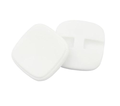10 quadratische Harzknöpfe, 18 mm bis 34 mm (weiß, 18 mm, 10 Stück) von Bfjpofi