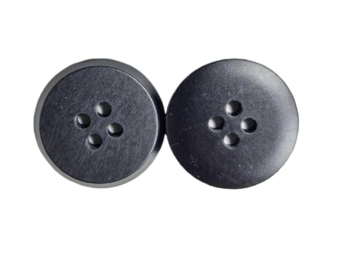 10 runde Harzknöpfe, 15 mm bis 28 mm (schwarz, 18 mm, 10 Stück) von Bfjpofi