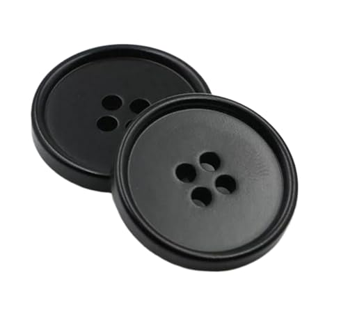 10 runde Harzknöpfe, 18 mm bis 25 mm (reines Schwarz, 25 mm, 10 Stück) von Bfjpofi