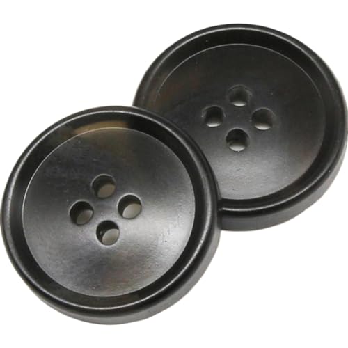 10 runde Harzknöpfe 15 mm bis 30 mm (Nr. 10 Schwarz, 18 mm, 10 Stück) von Bfjpofi