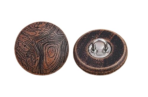 10 runde Holzknöpfe, 12,5 mm und 15 mm (1 # Dunkelbraun, 12,5 mm, 10 Stück) von Bfjpofi