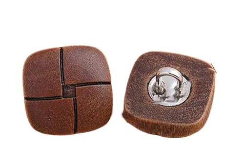 10 runde Holzknöpfe, 12,5 mm und 15 mm (Nr. 6 Dunkelbraun, 15 mm, 10 Stück) von Bfjpofi