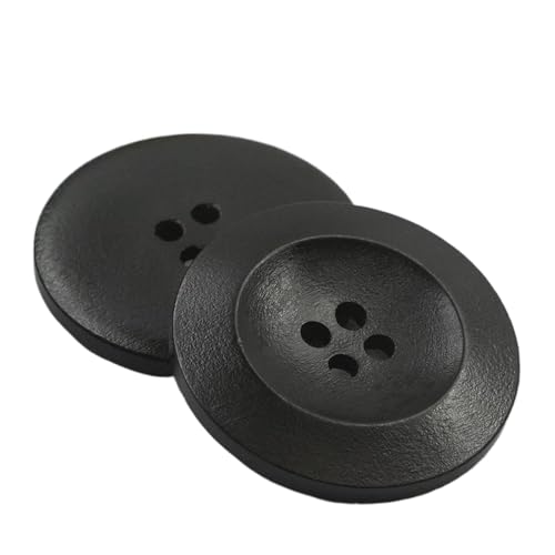10 runde Holzknöpfe 18 mm bis 38 mm (schwarz, 20 mm, 10 Stück) von Bfjpofi
