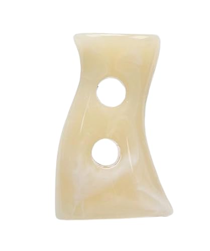 110 Stück unregelmäßige Knöpfe im Hörner-Stil, 30 mm (Beige, 30 mm, 10 Stück) von Bfjpofi