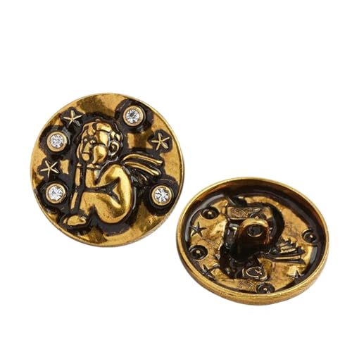 6 Metallknöpfe, 17 mm (7#Bronze, 17 mm, 6 Stück) von Bfjpofi