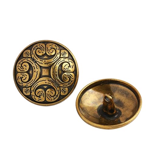 6 Metallknöpfe, 17 mm (Nr. 3, Bronze, 17 mm, 6 Stück) von Bfjpofi
