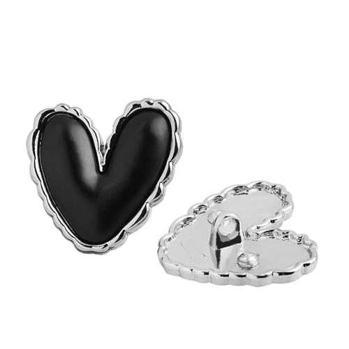 6 Metallknöpfe, 17 mm (Nr. 9, Schwarz, 17 mm, 6 Stück) von Bfjpofi