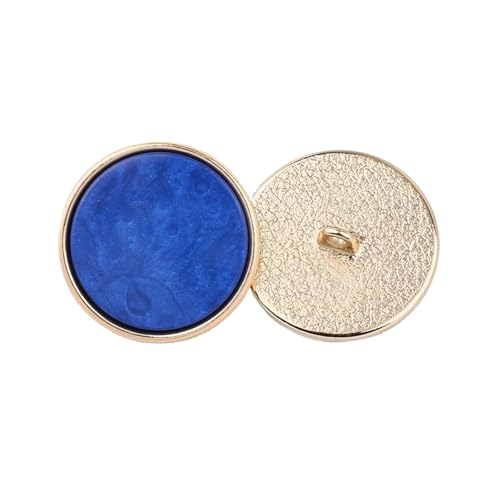 6 farbige Metallknöpfe, 18 mm - 25 mm (Königsblau, 18 mm, 6 Stück) von Bfjpofi
