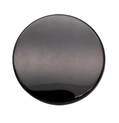 6 flache runde Metallknöpfe 11,5 mm bis 30 mm (Gun Black, 11,5 mm, 6 Stück) von Bfjpofi