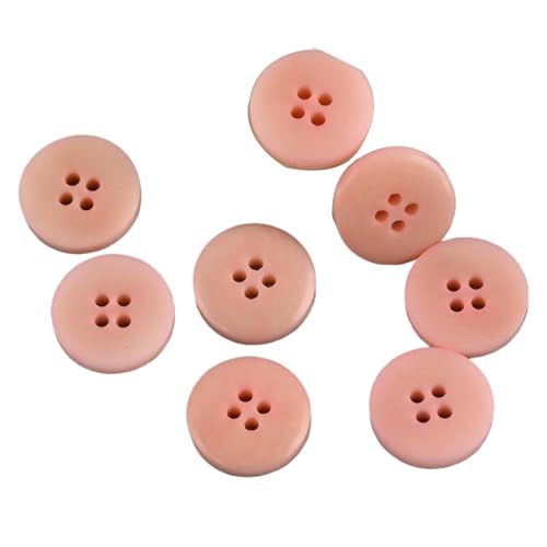 8 flache Knöpfe, 11,5 mm bis 20 mm (Rosa, 20 mm, 8 Stück) von Bfjpofi