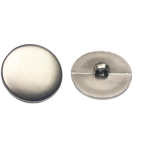 Flache Metallknöpfe in Pilzform, 11,5 mm bis 34 mm (Goldimitat, 21,5 mm, 10 Stück) von Bfjpofi
