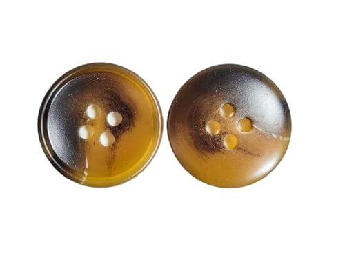 Harzknöpfe, 15 mm bis 30,5 mm (Kaffee, 20 mm, 10 Stück), 10 Stück von Bfjpofi
