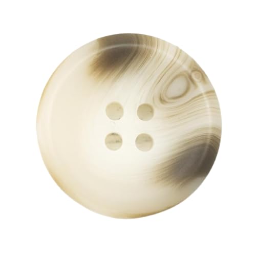 Harzknöpfe, 15 mm bis 30 mm (weiß, kaffeefarben, 30 mm, 10 Stück), 10 Stück von Bfjpofi