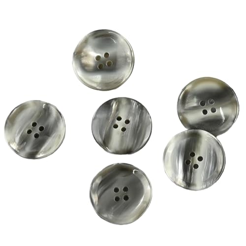 Harzknöpfe zum Basteln und Nähen, 22,5 mm, 25 mm (Steinasche, 22,5 mm, 10 Stück) von Bfjpofi