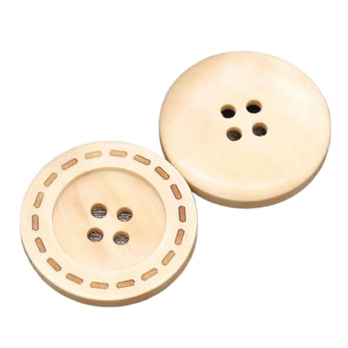 Holzknöpfe, 10 mm bis 25 mm (echte Farben, 25 mm, 10 Stück) von Bfjpofi