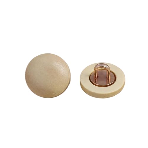 Holzknöpfe, 11,5 mm und 15 mm (Hellbeige, 15 mm, 10 Stück), 10 Stück von Bfjpofi