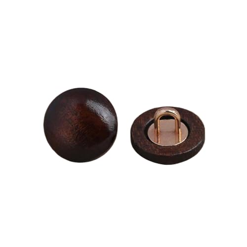Holzknöpfe, 11,5 mm und 15 mm (dunkelbraun, 15 mm, 10 Stück), 10 Stück von Bfjpofi