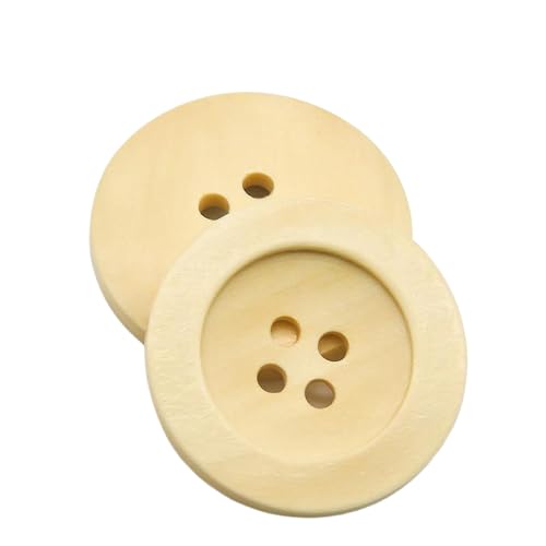 Holzknöpfe, 18 mm bis 38 mm, Beige, 25 mm, 10 Stück, 10 Stück von Bfjpofi