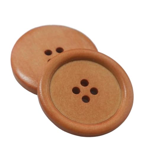 Holzknöpfe, 18 mm bis 38 mm (Beige, 25 mm, 10 Stück), 10 Stück von Bfjpofi