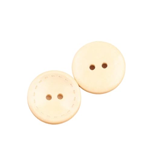 Holzknöpfe, 9 mm bis 25 mm (1 # Beige, 18 mm, 10 Stück), 10 Stück von Bfjpofi