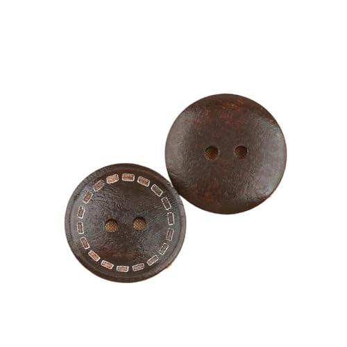 Holzknöpfe, 9 mm bis 25 mm (5# Dunkelbraun, 25 mm, 10 Stück), 10 Stück von Bfjpofi