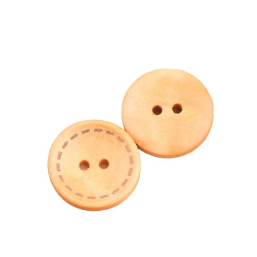 Holzknöpfe, 9 mm bis 25 mm (7# Beige, 23 mm, 10 Stück), 10 Stück von Bfjpofi