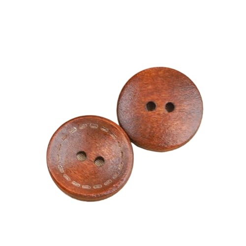 Holzknöpfe, 9 mm bis 25 mm (Nr. 4 Mittelbraun, 9 mm, 10 Stück) von Bfjpofi