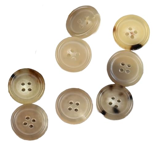 Hornknöpfe, 15 mm, 20 mm, 23 mm, 25 mm (Gelb, 20 mm, 2 Stück), 2 Stück von Bfjpofi