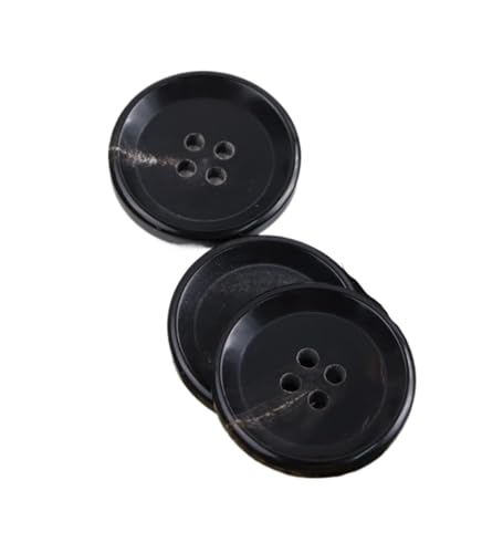 Hornknöpfe, 15 mm - 25 mm (schwarz, 20 mm, 5 Stück) von Bfjpofi