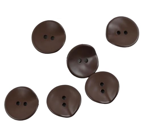 Knöpfe, Kunstharz, 15 mm, 20 mm (rotbraun, 20 mm, 10 Stück) von Bfjpofi