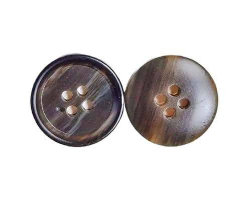 Knöpfe aus Kunstharz, Vier-Augen-Muster, 15 mm - 28 mm (Kaffee, 20 mm, 10 Stück), 10 Stück von Bfjpofi
