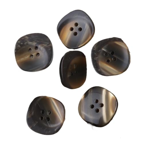 Knöpfe aus Kunstharz, quadratisch, gebogen, 15 mm bis 30 mm, Dunkelbraun, 21,5 mm, 10 Stück, 10 Stück Knöpfe aus Kunstharz, quadratisch, gebogen, 15 mm bis 30 mm, Dunkelbraun, 21,5 mm, 10 Stück, 10 Stück von Bfjpofi