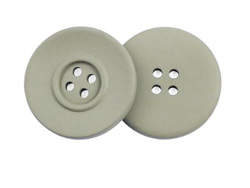 Knöpfe aus Kunstharz, vierlochig, 15 mm - 30 mm (Militärgrün, 23 mm, 10 Stück), 10 Stück von Bfjpofi