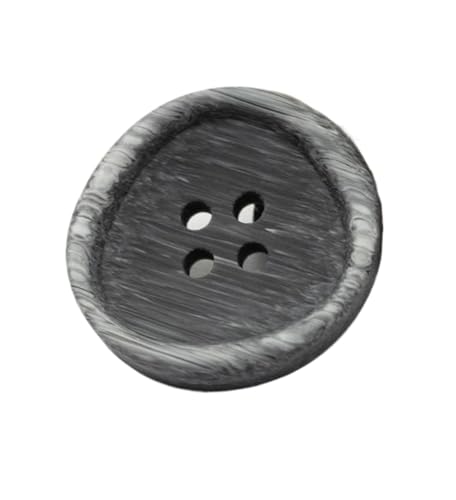 Knöpfe aus Kunstharz mit Holzmaserung, 10 mm bis 30 mm (dunkelgrau, 25 mm, 10 Stück) von Bfjpofi
